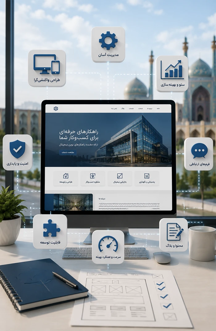 در طراحی سایت شرکتی چه امکاناتی دریافت می‌کنید؟